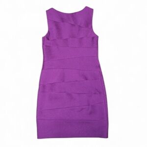 Suzi Chin Purple Bandage Style Dress Sz 8 Petite